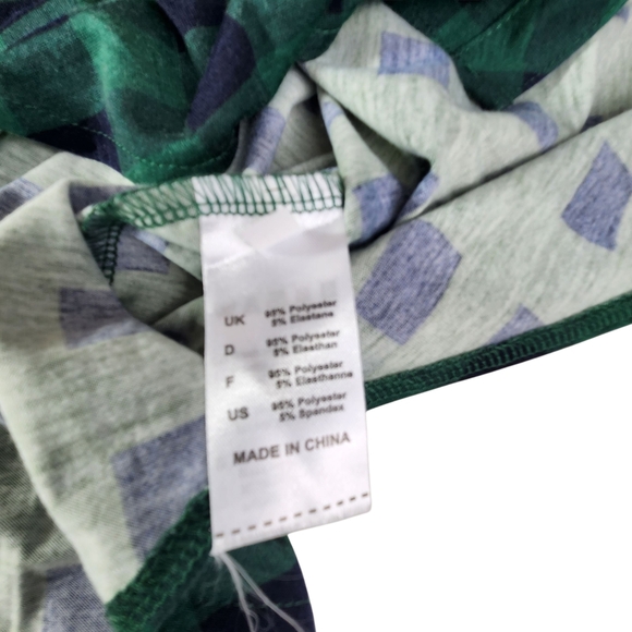 Womens DJT Soft Stretchy Green and Blue Plaid Button-Up Shirt Roll Up Sleeve M - Picture 8 of 8